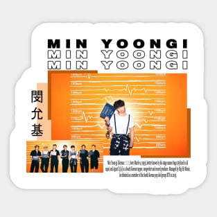 Kpop Designs Suga BTS Sticker